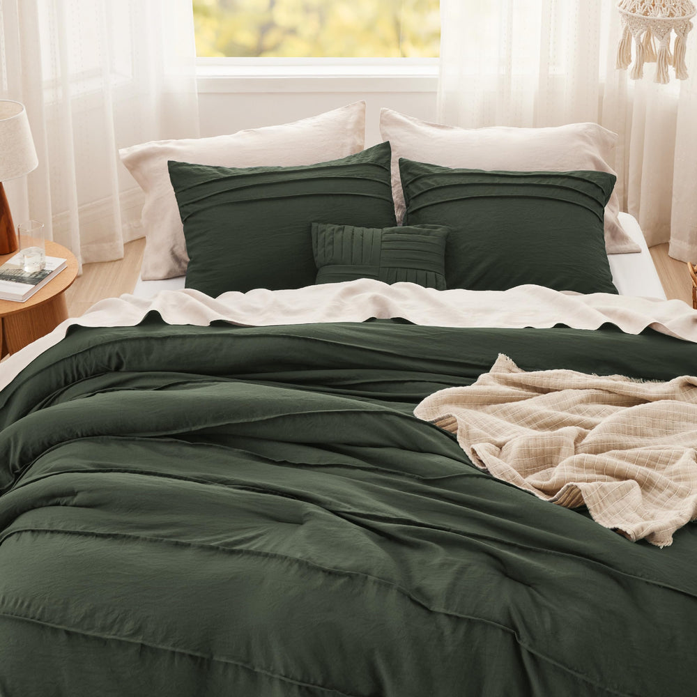 Bedsure comparaison d'échelle sur lit queen, montre dimensions 90x90 pouces