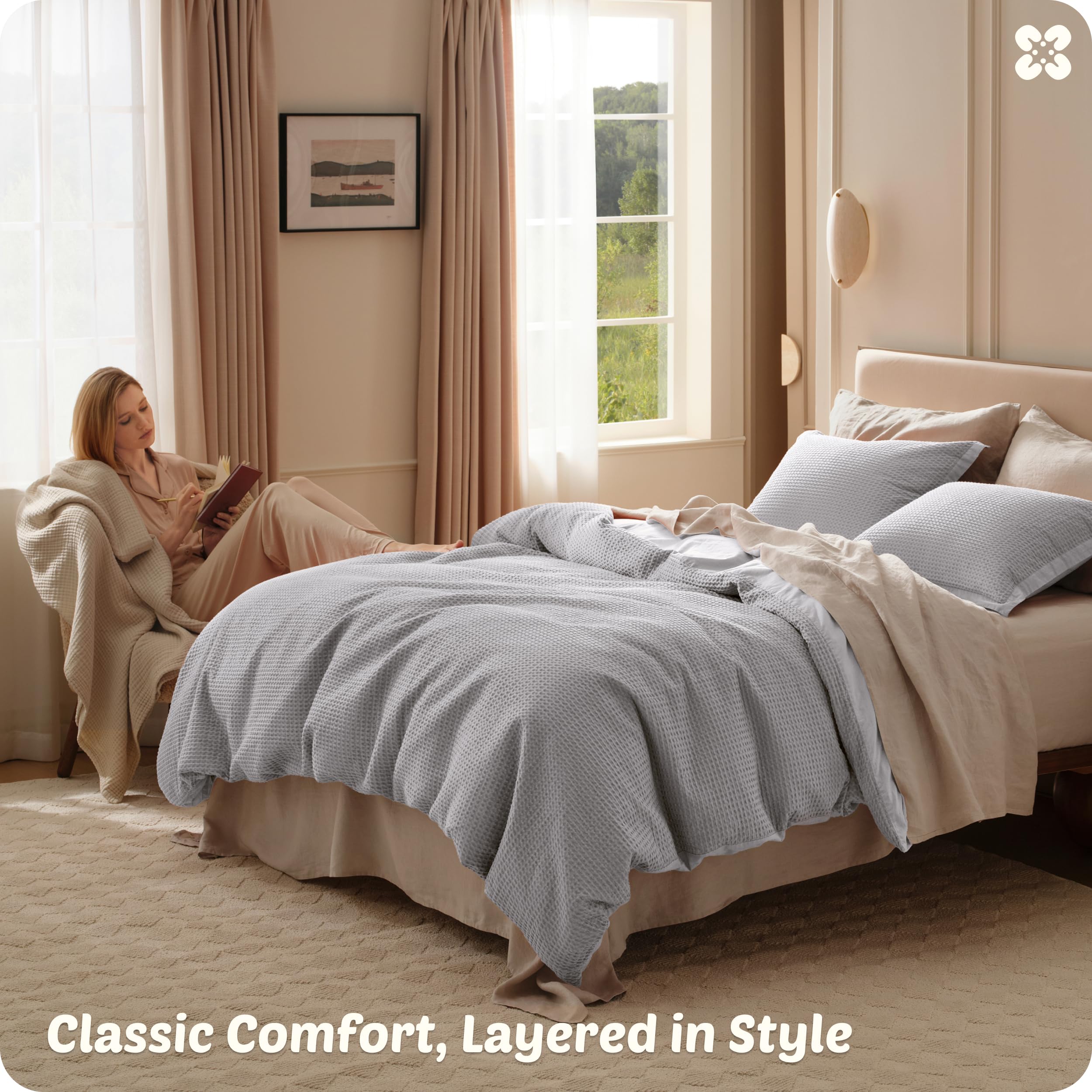 Bedsure comparaison taille montrant couverture Queen et proportions exactes