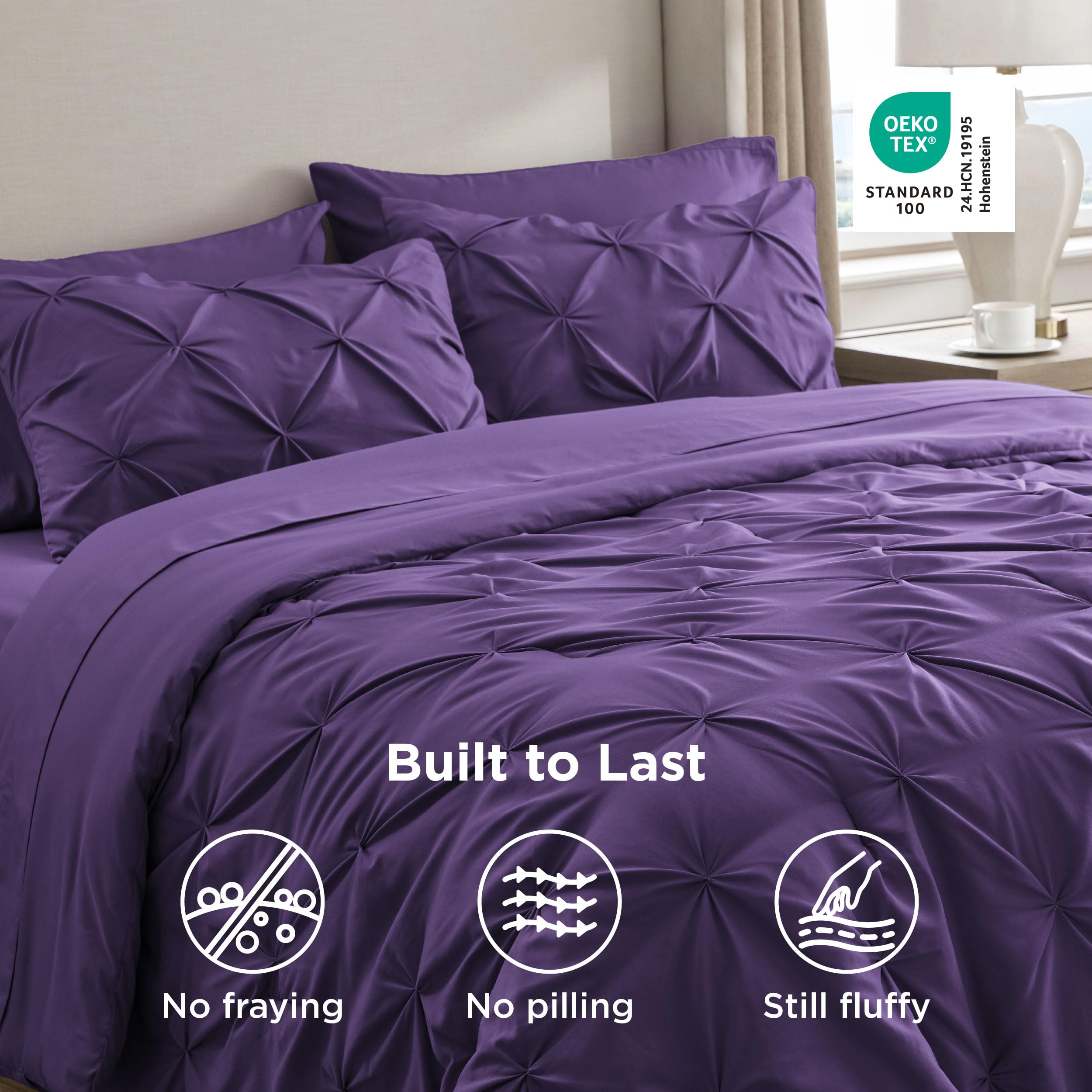 Bedsure comparaison d'échelle montrant dimensions pour lit queen