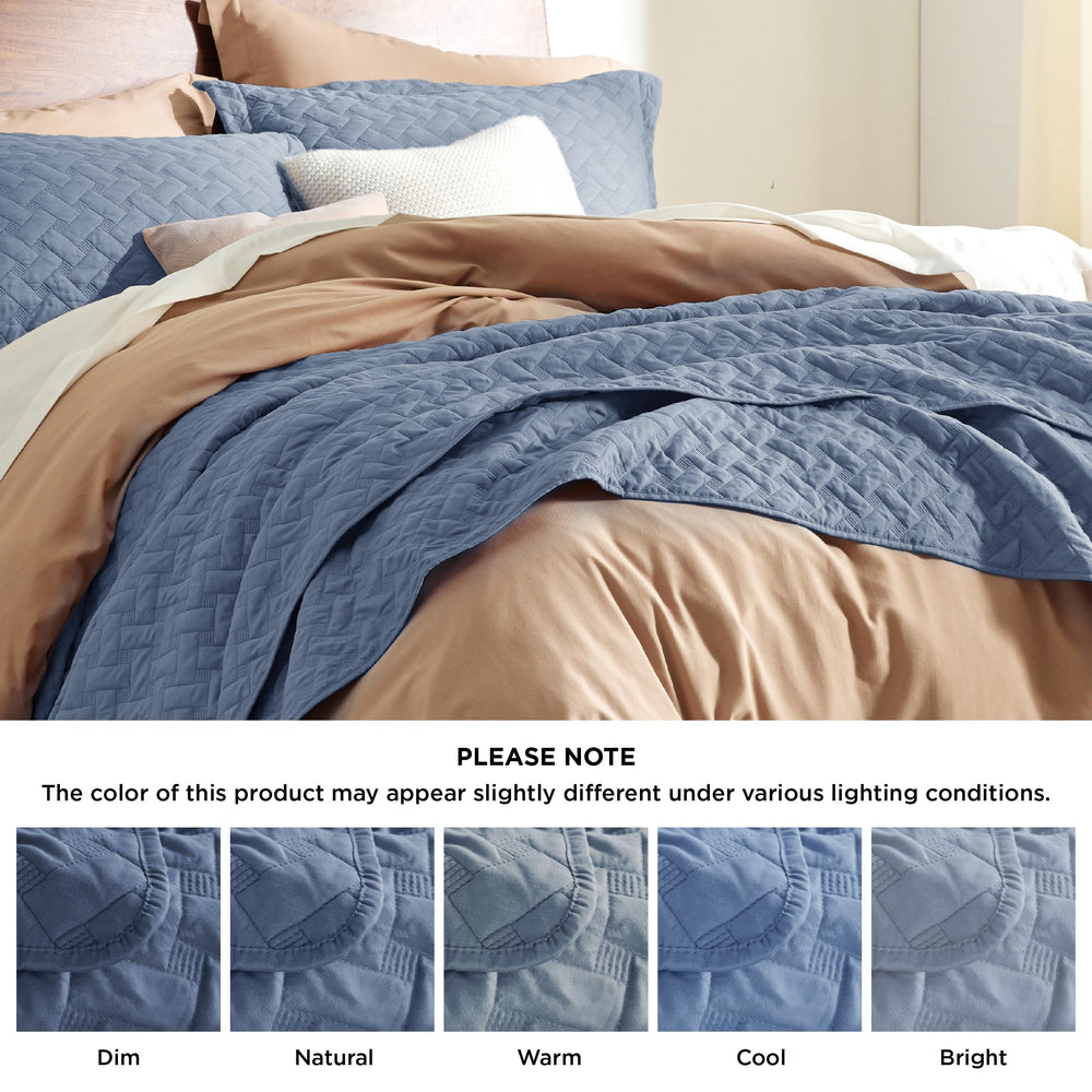 Bedsure comparaison d'échelle montrant taille queen et couverture complète