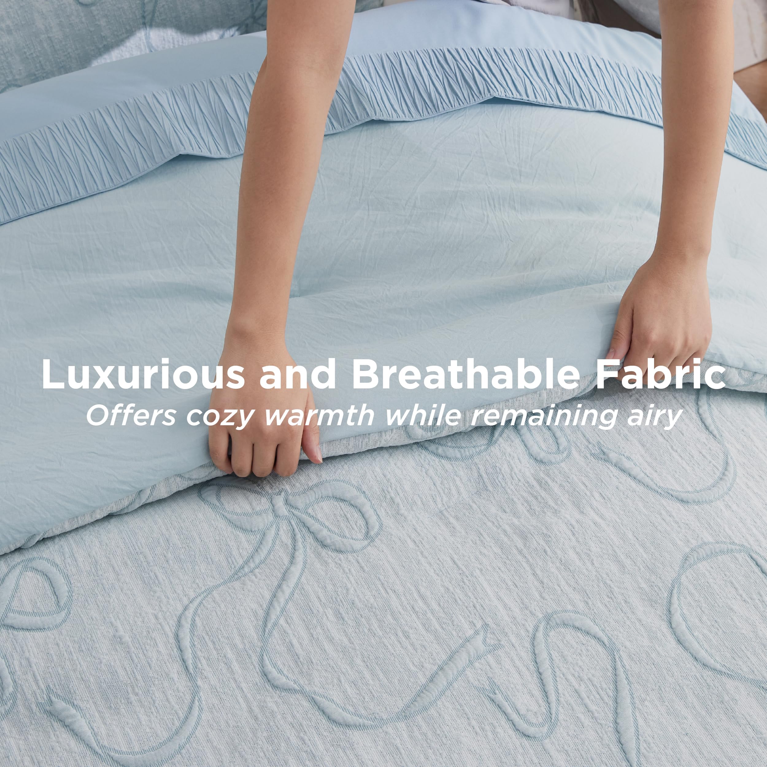 Bedsure comparaison taille queen, retombée adaptée au lit
