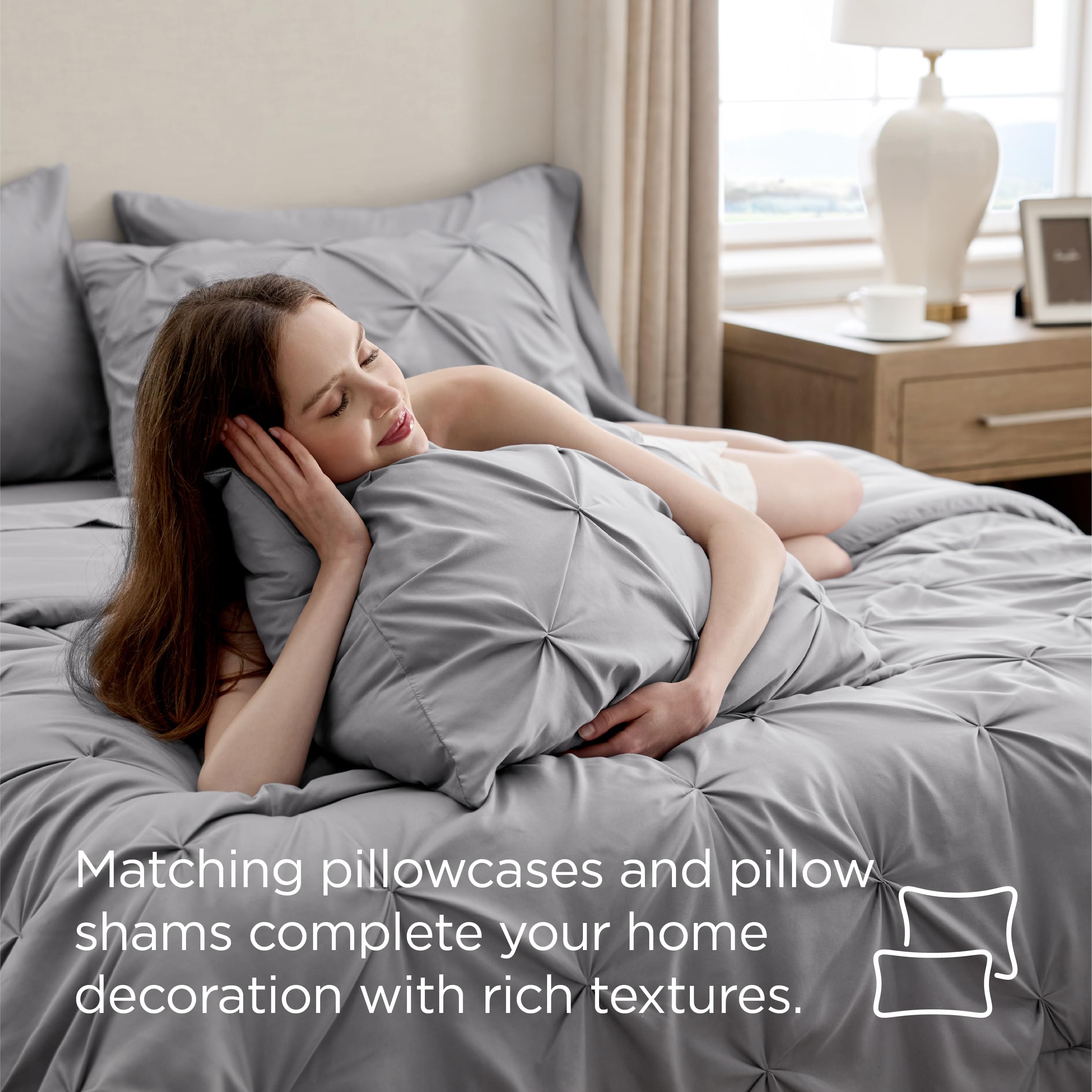 Bedsure comparaison taille montrant la couette king surdimensionnée