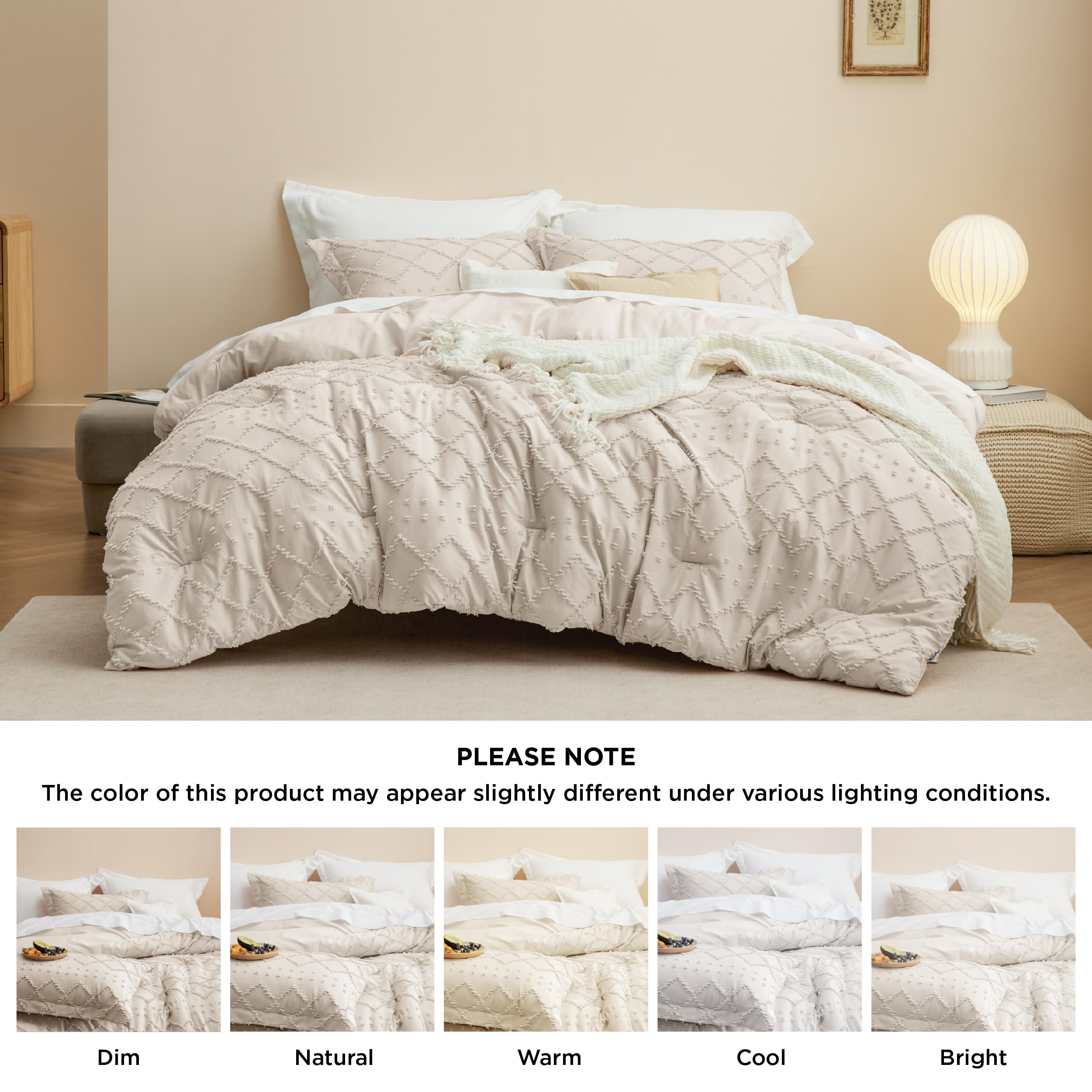 Bedsure comparaison échelle Full montrant dimensions et ajustement du lit