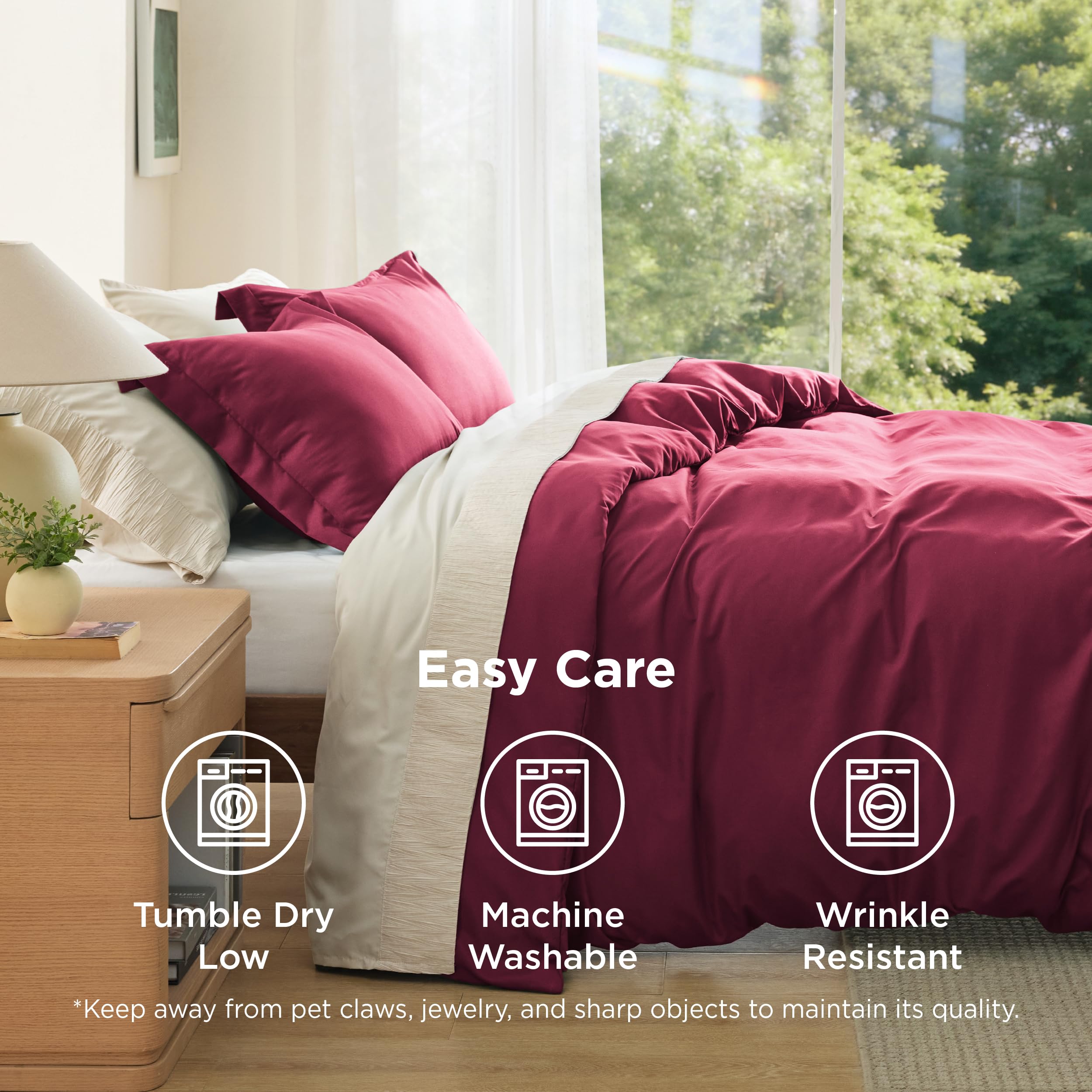 Bedsure emballage et étiquette montrant qualité et informations produit
