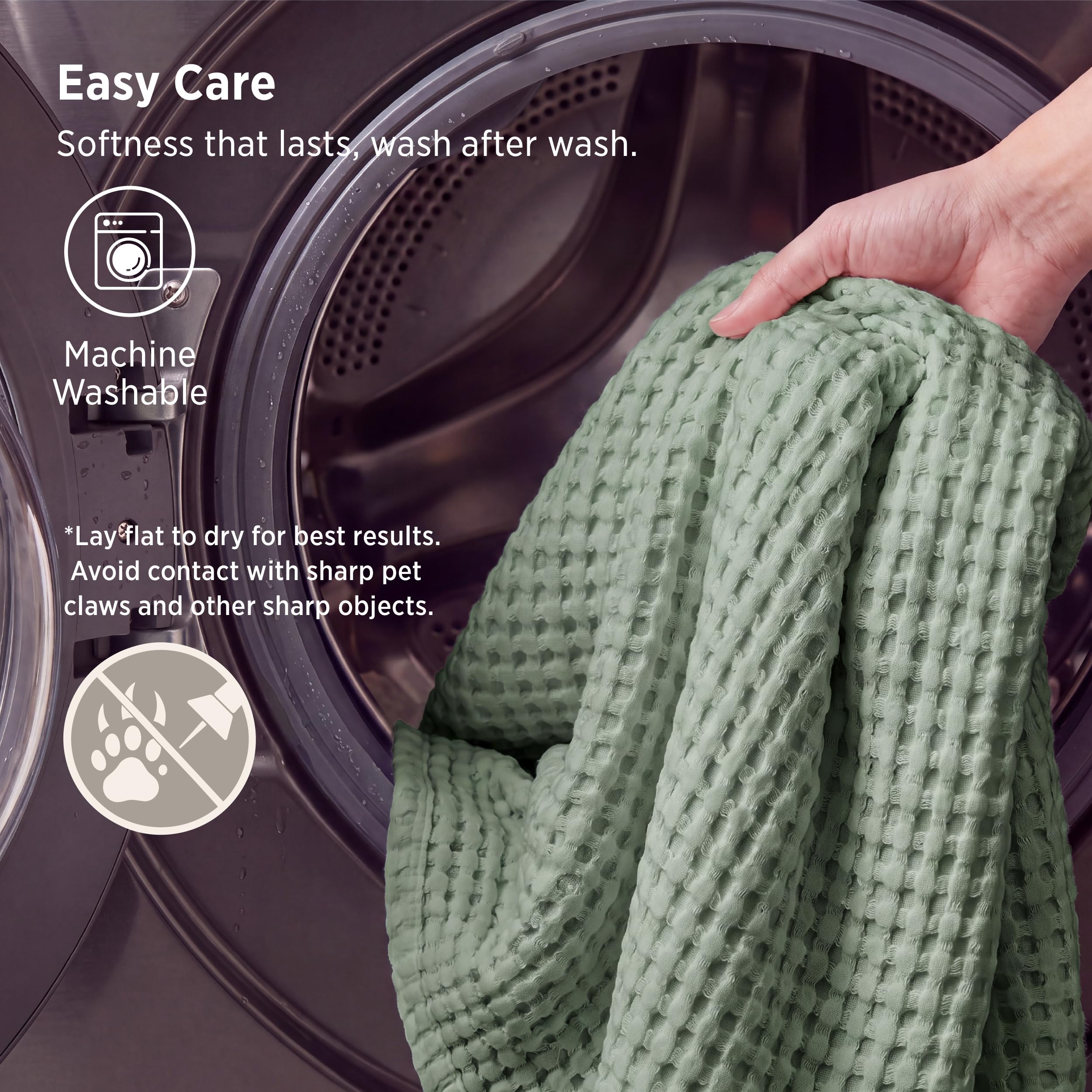 Bedsure couverture utilisée sur canapé créant un coin cosy et frais