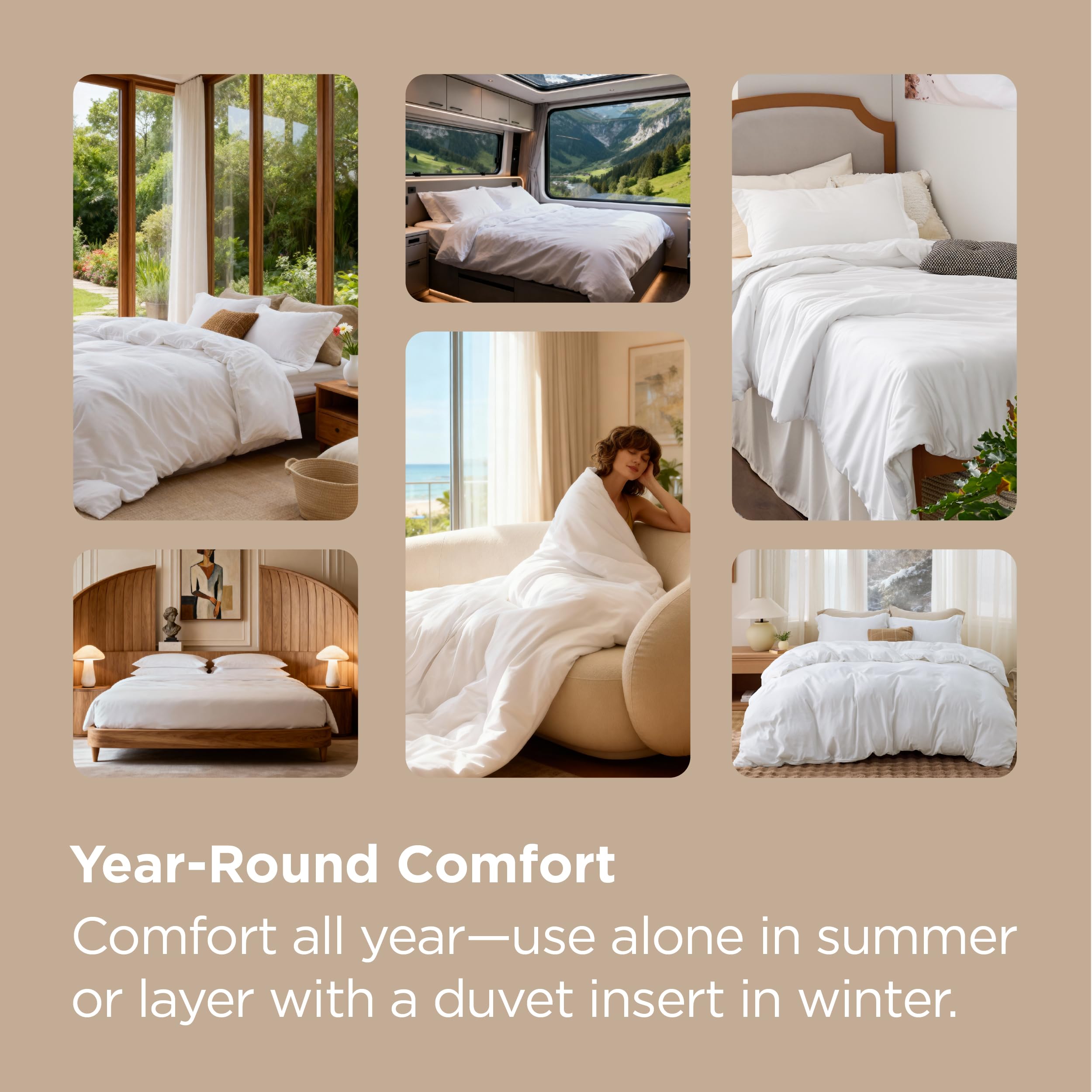 Bedsure ensemble 3 pièces sur lit Cal King pour présentation complète