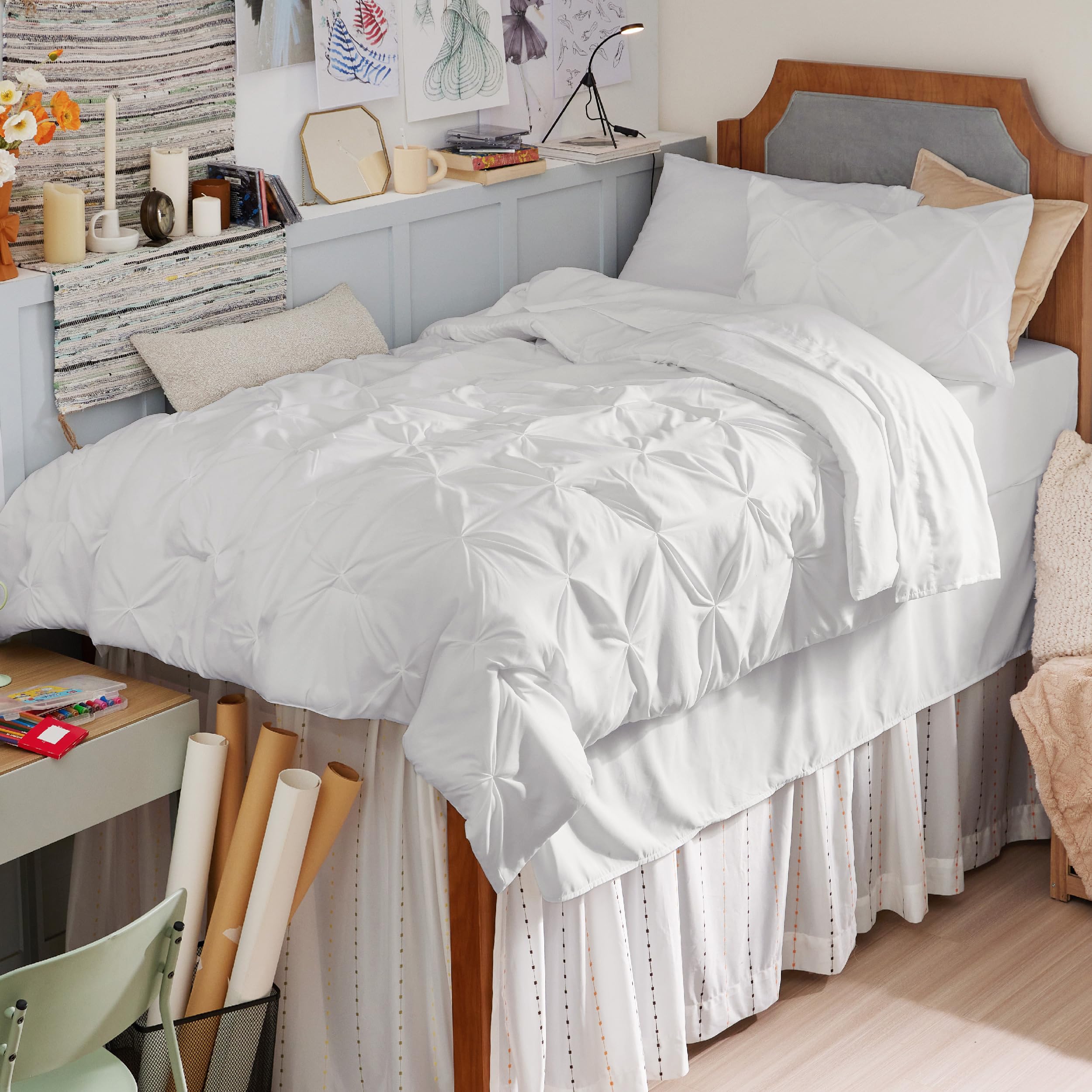Bedsure vue frontale de l’ensemble Twin XL montrant style et confort