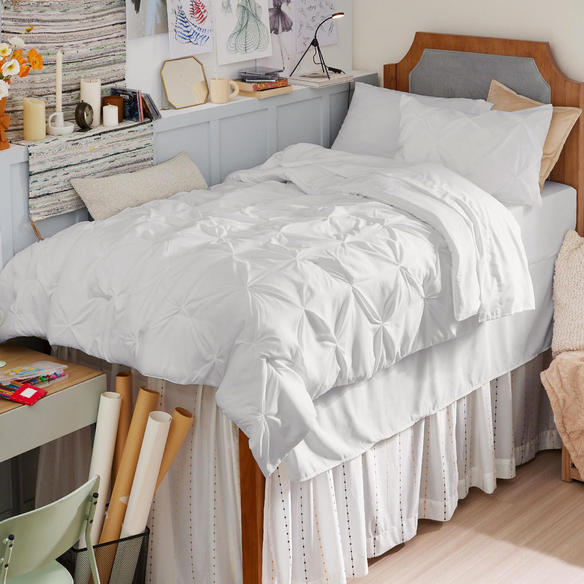 Bedsure vue frontale de l’ensemble Twin XL montrant style et confort