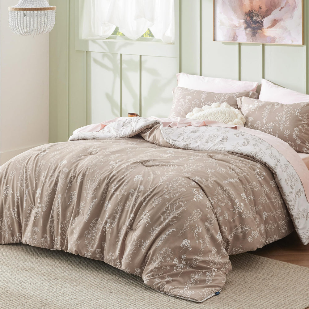 Bedsure face taupe clair offrant une option neutre et apaisante