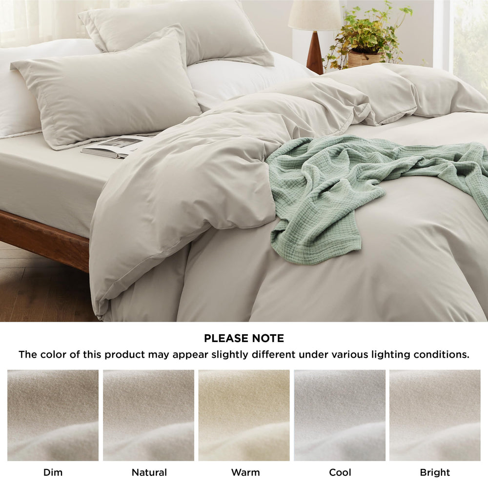 Bedsure ensemble déployé sur lit king, couverture complète du lit