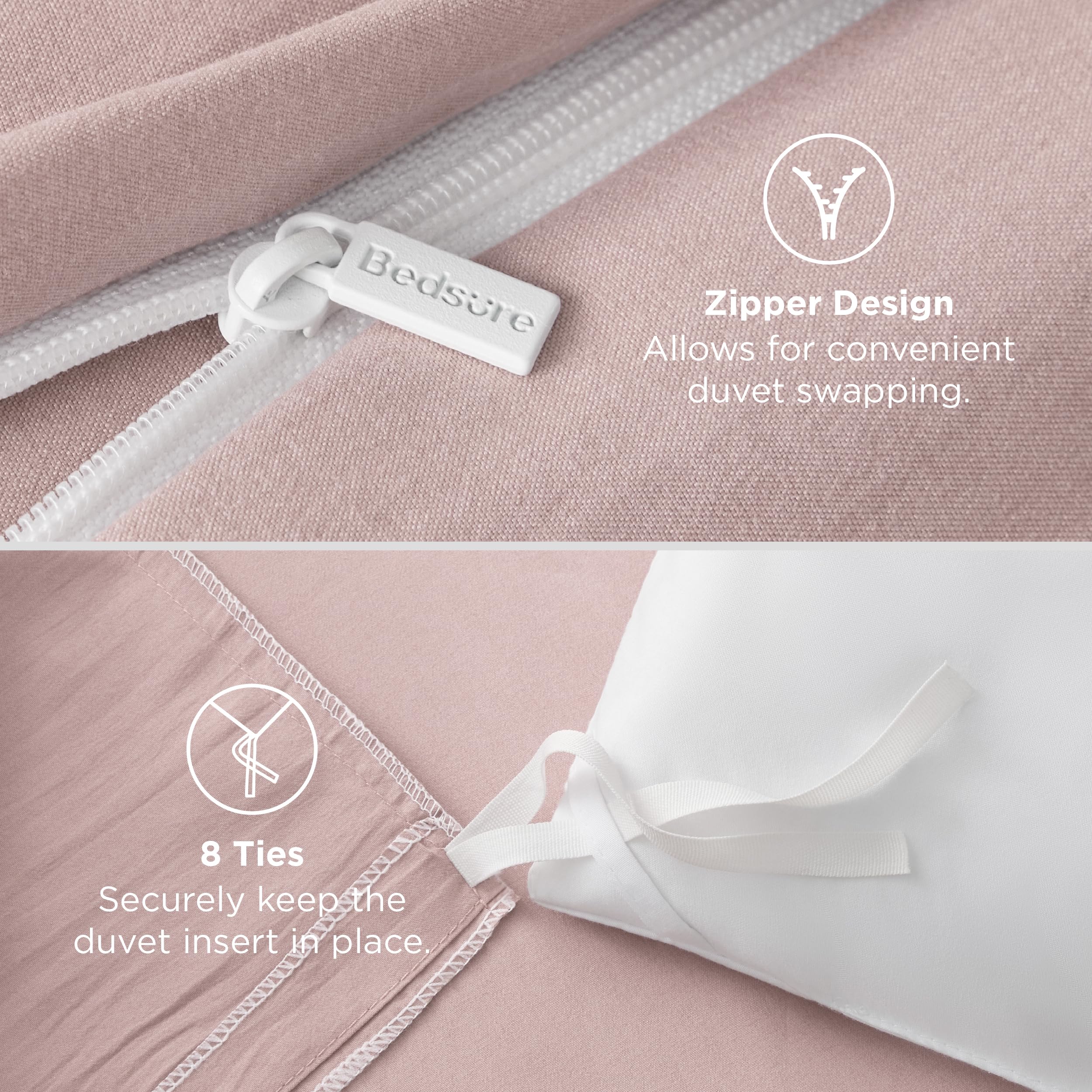 Bedsure ensemble housse twin et taie, dimensions et présentation pratique