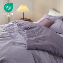 Bedsure couette sur lit stylisé illustrant l'élégance en chambre