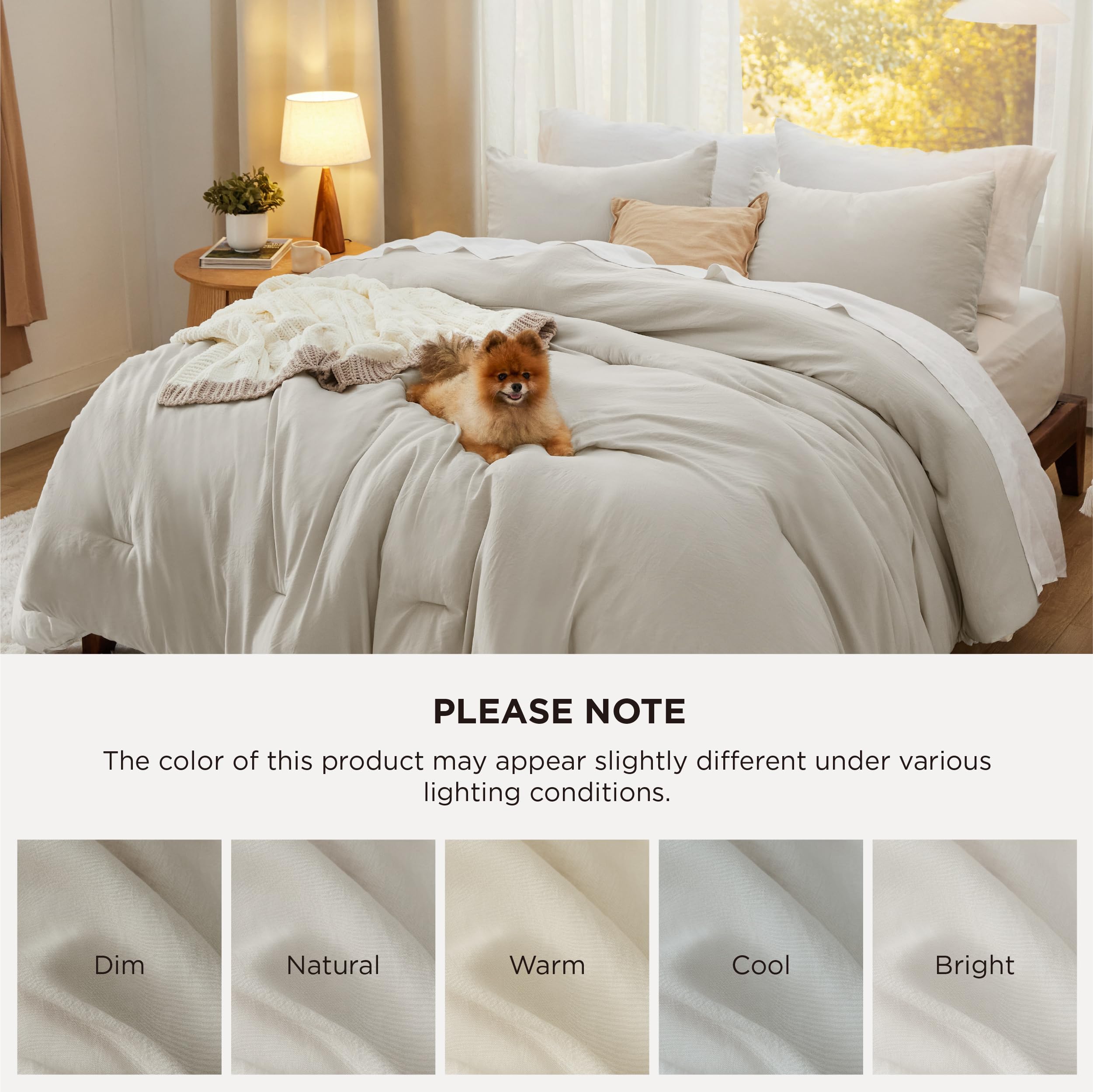 Bedsure ensemble stylé dans chambre contemporaine aspect cosy