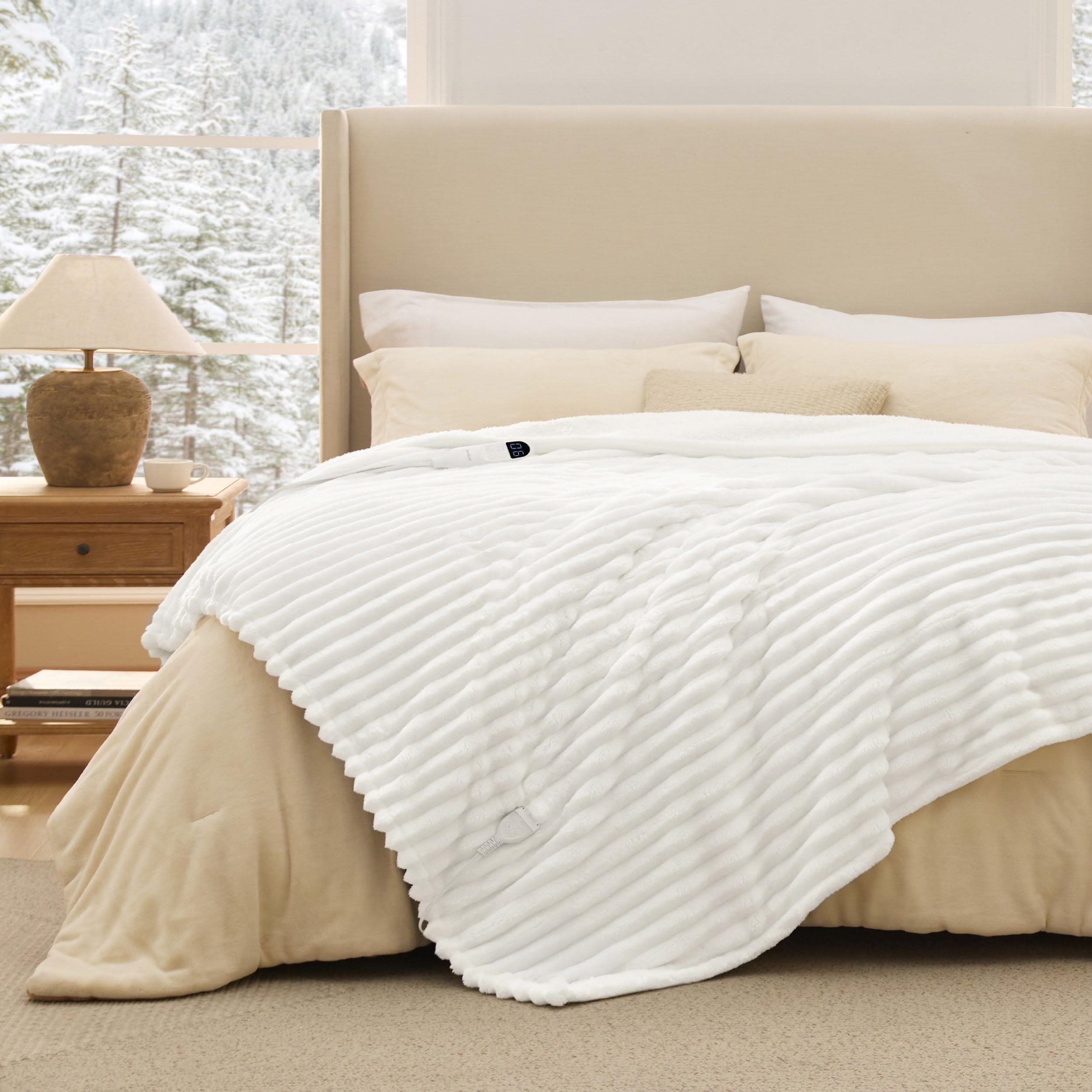 Bedsure étiquette de certification ETL visible sur tissu, sécurité et conformité
