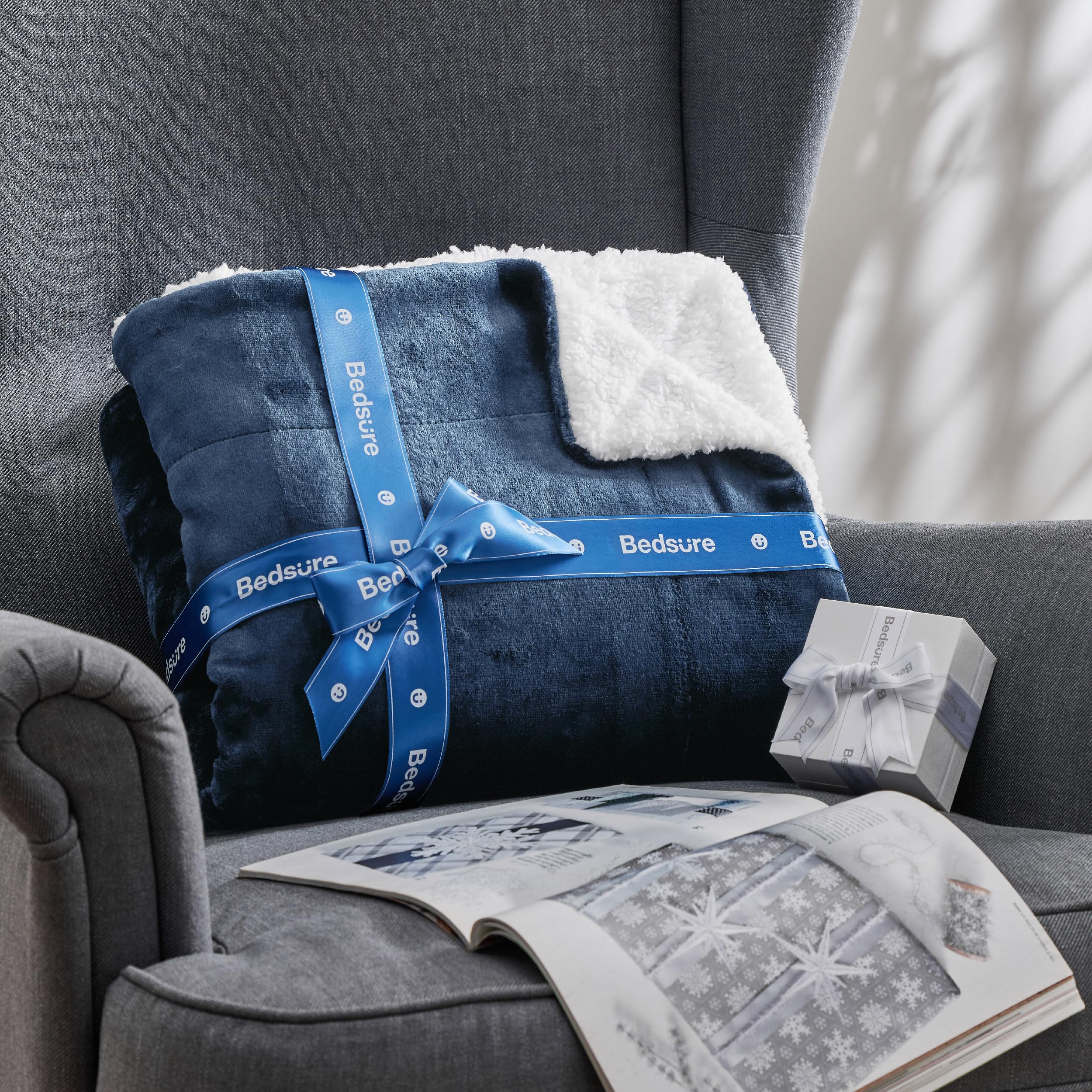 Bedsure étiquette et couture montrant solidité et durabilité