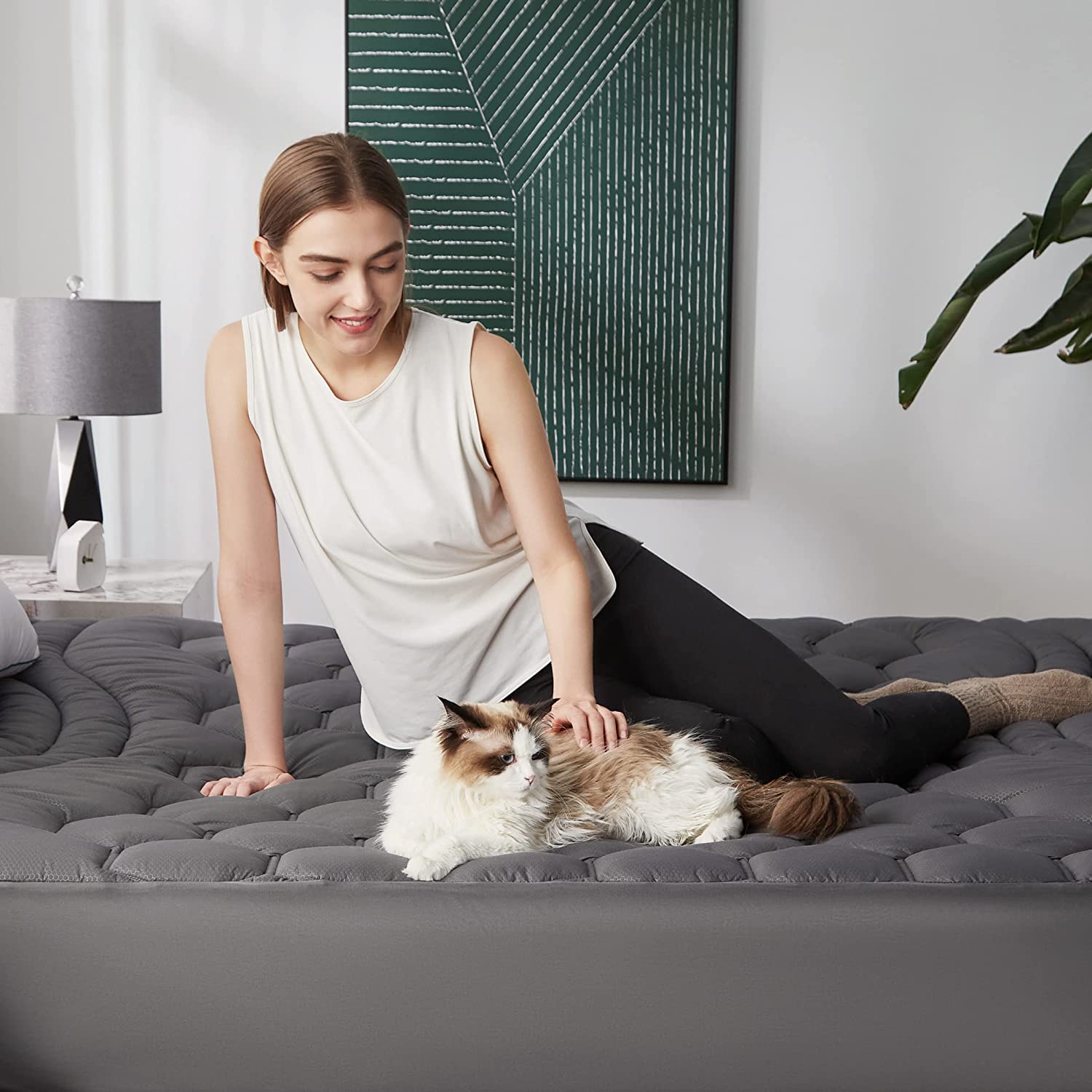 Bedsure étiquette d'entretien et dimensions pour lavage facile et durabilité