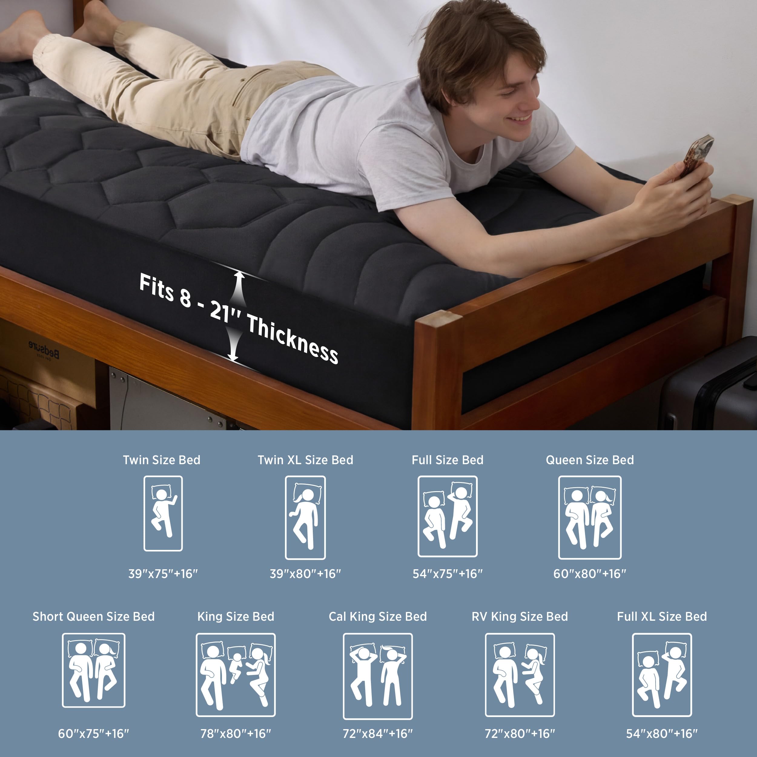Bedsure étiquette entretien indiquant lavage facile et durabilité