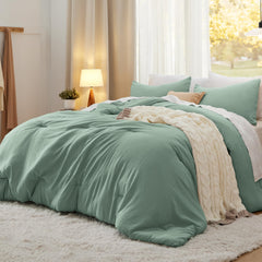 Bedsure face avant du set sage green montrant style et confort