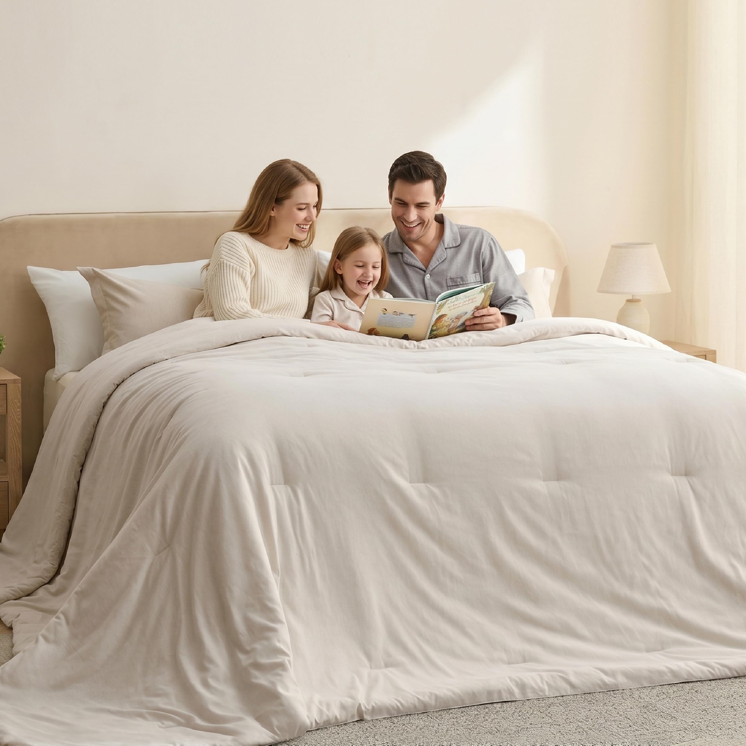 Bedsure face avant du pack montrant la couette et taies, aspect livraison pratique