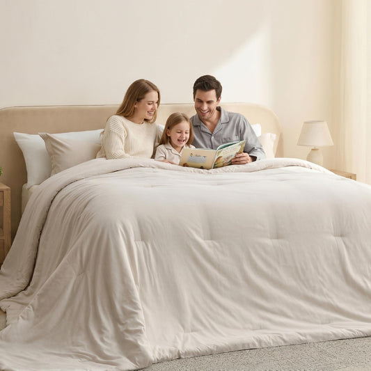 Bedsure face avant du pack montrant la couette et taies, aspect livraison pratique