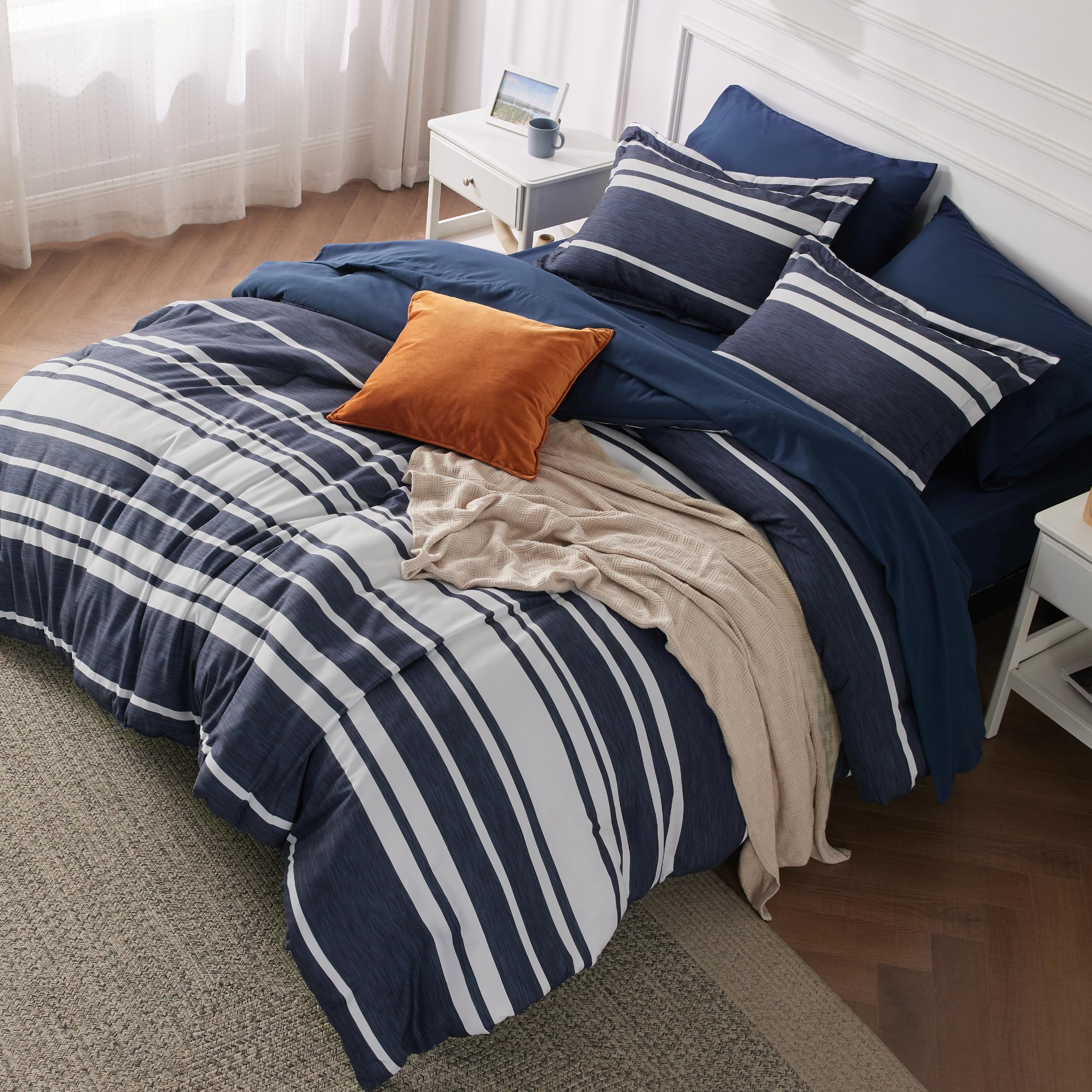 Bedsure vue avant de la parure sur lit, confort visuel immédiat