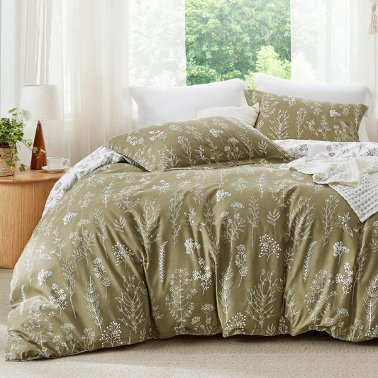 Bedsure face avant du set floral montrant style et confort