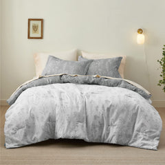 Bedsure face grise ensemble lit offrant aspect moderne et ambiance apaisante
