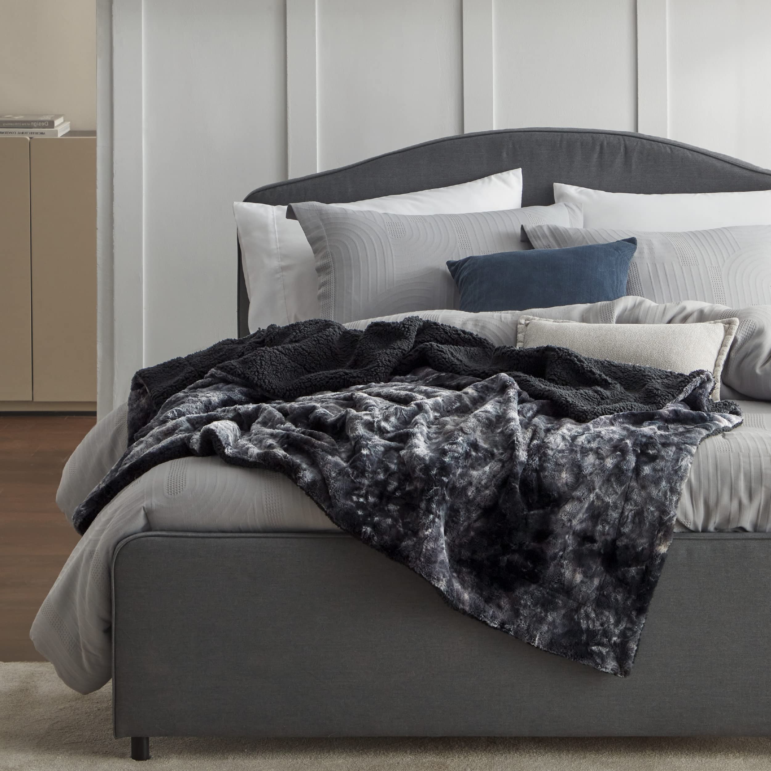 Bedsure gros plan fausse fourrure douce illustrant chaleur et luxe