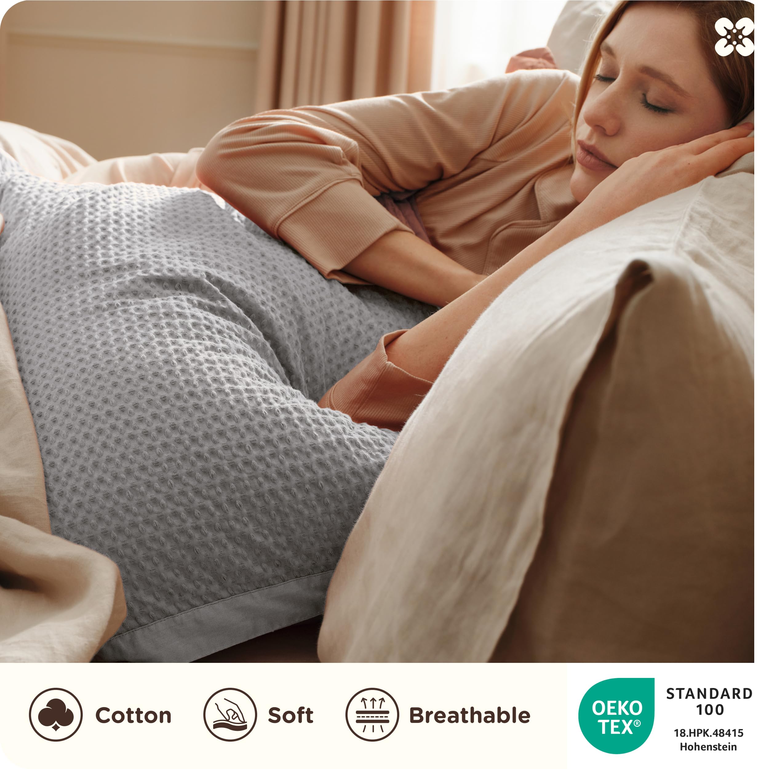 Bedsure détail fermeture éclair cachée assurant maintien de la couette stable