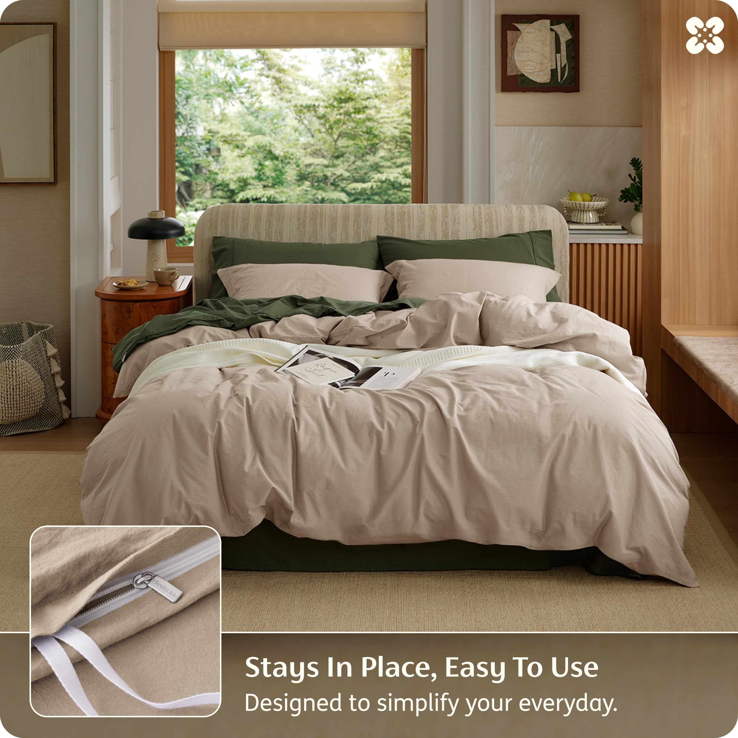 Bedsure fermeture éclair discrète facilitant les changements de couette rapidement