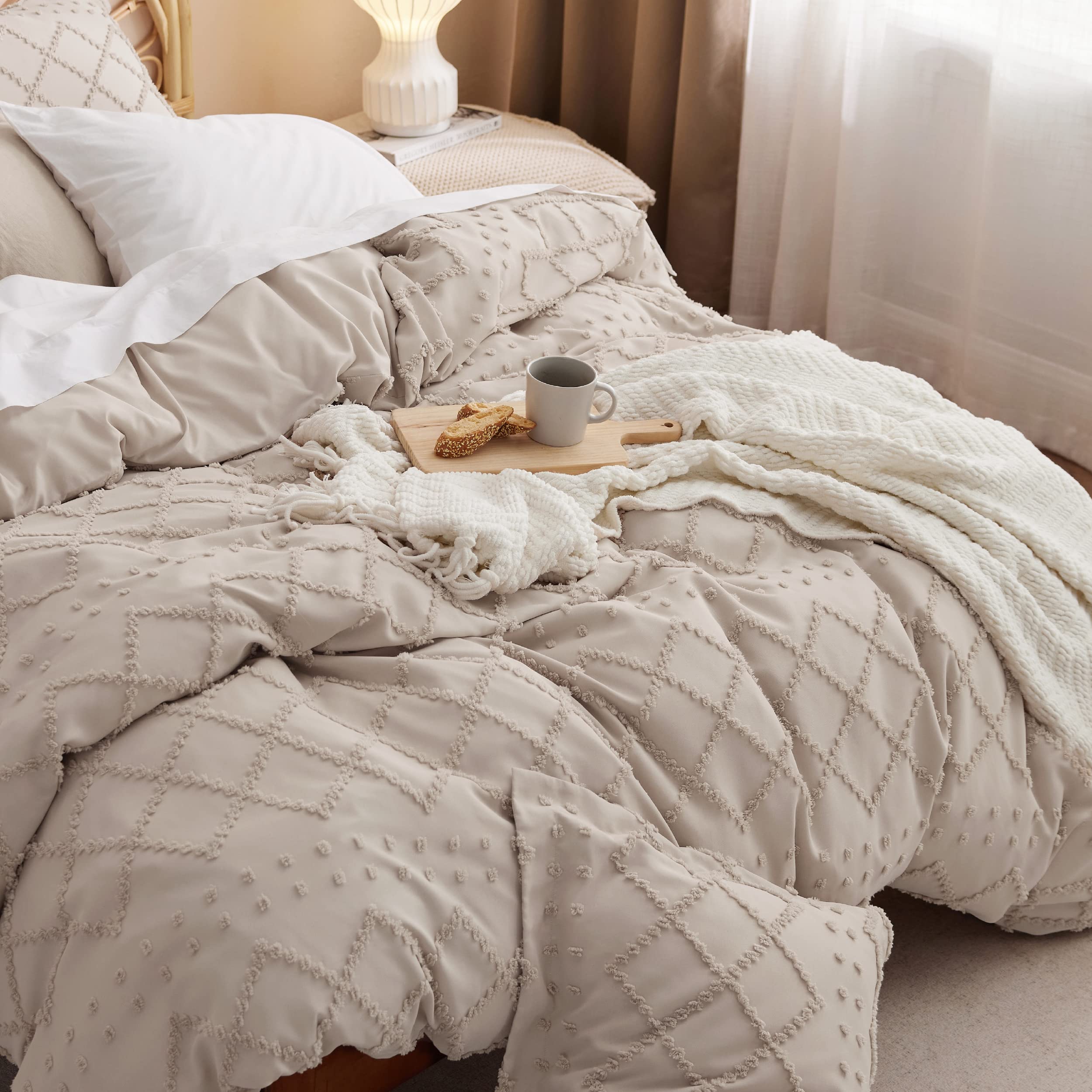 Bedsure fermeture éclair et attaches intérieures garantissant maintien facile
