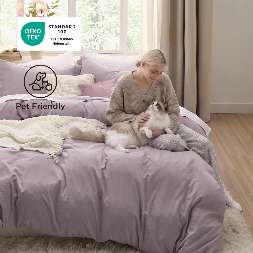 Bedsure détail des surpiqûres renforcées pour durabilité accrue