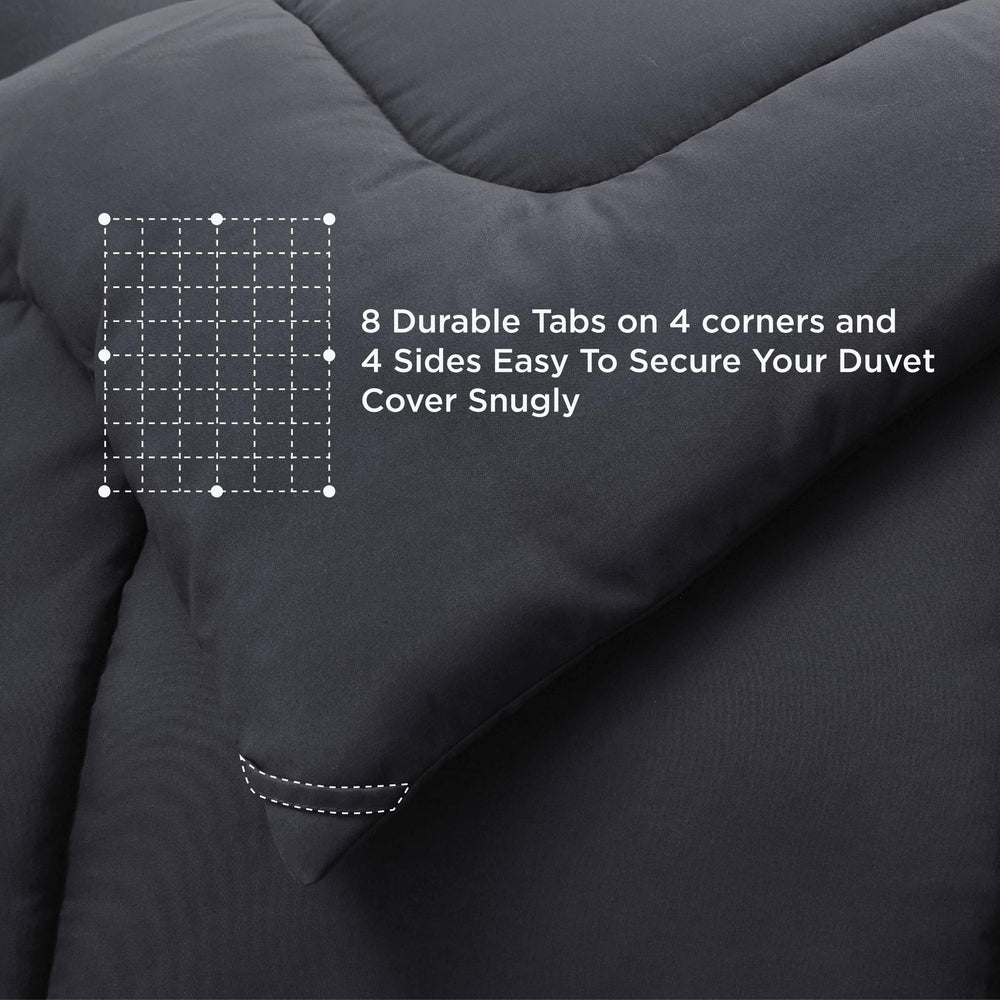 Bedsure vue rapprochée du garnissage alternatif plume offrant gonflant et isolation