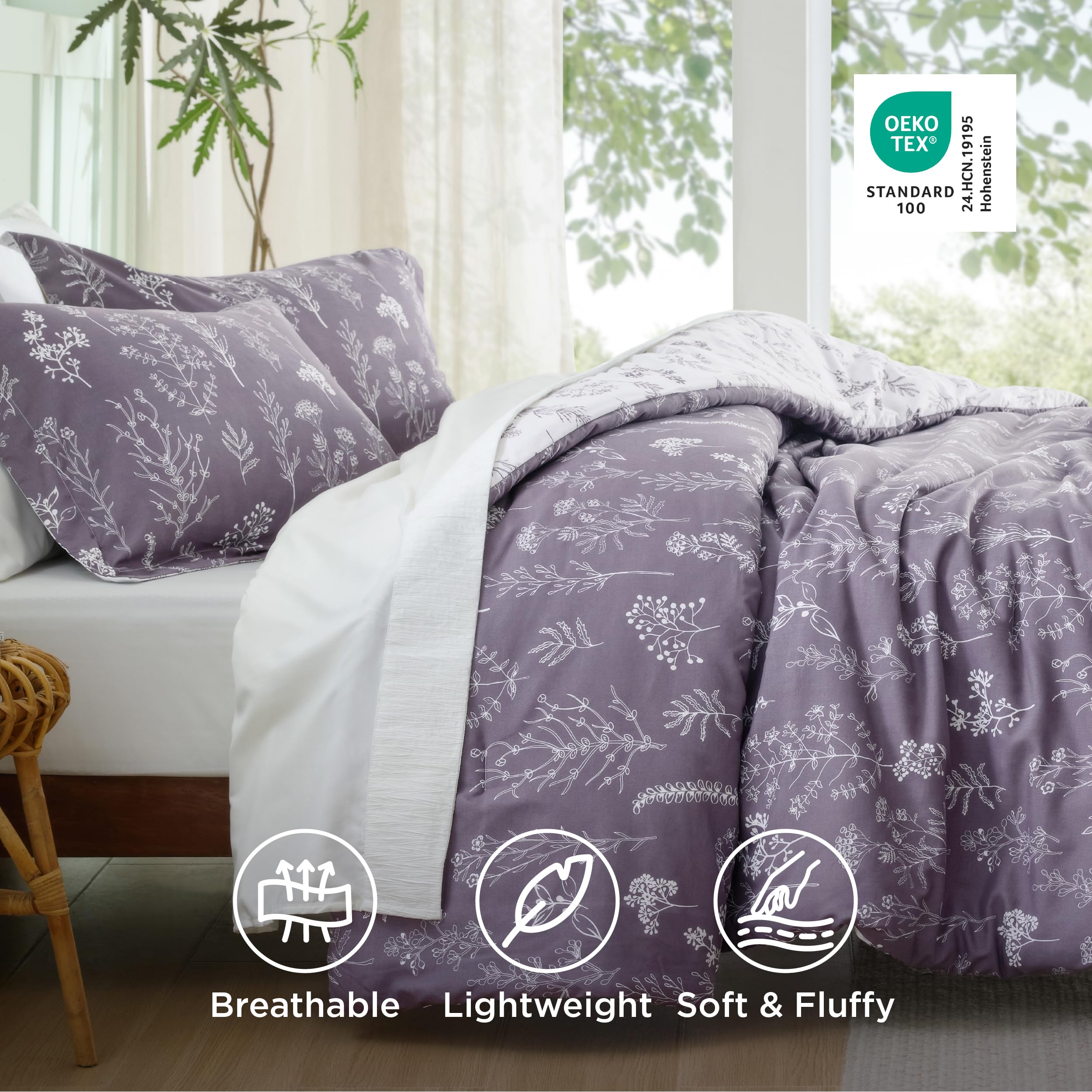 Bedsure zoom sur le garnissage montrant confort moelleux