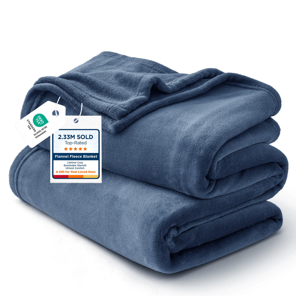 Bedsure vue d'ensemble de la couverture king bleu pour un confort visuel