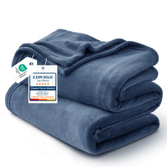 Bedsure vue d'ensemble de la couverture king bleu pour un confort visuel