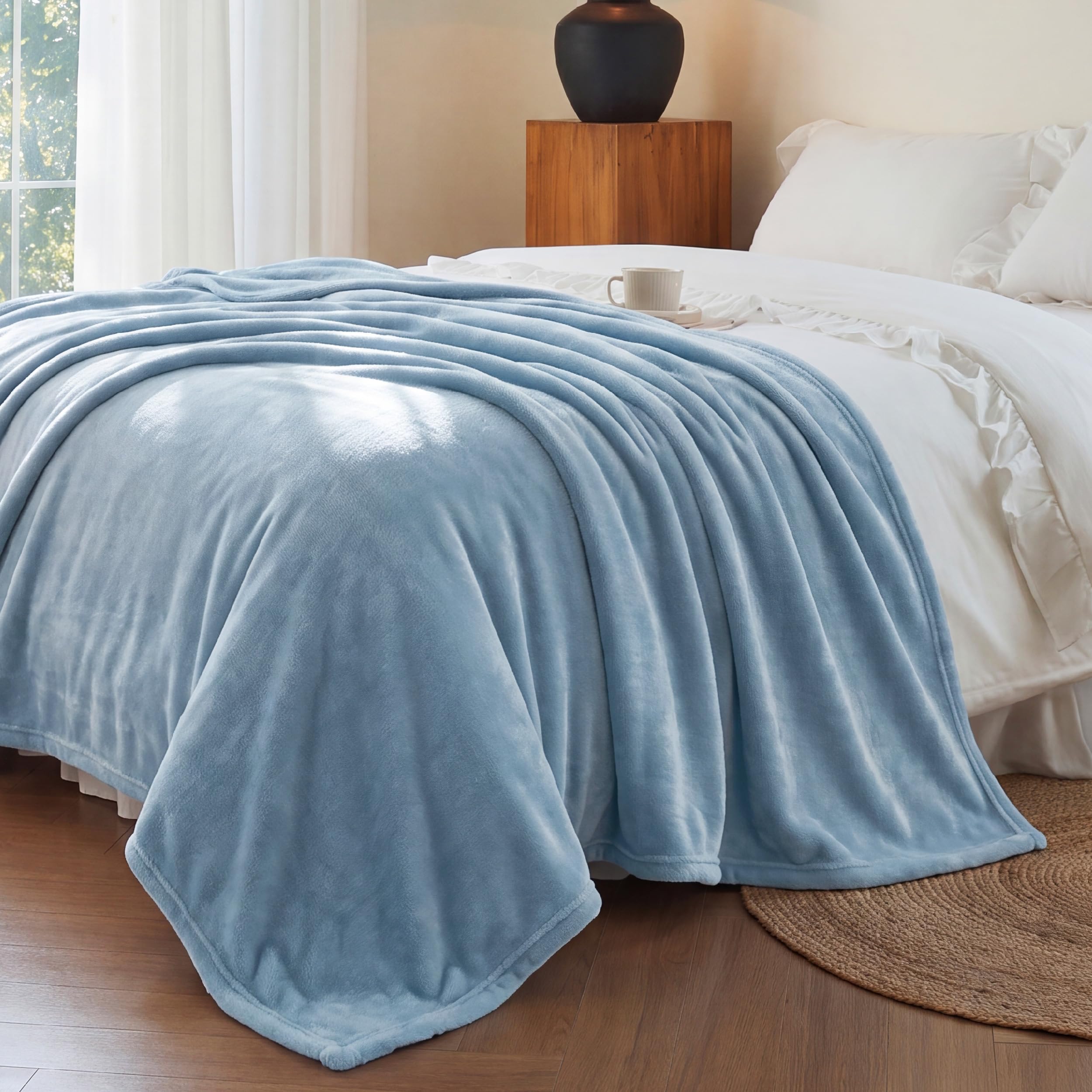 Bedsure GentleSoft gros plan texture microfibre, douceur apaisante