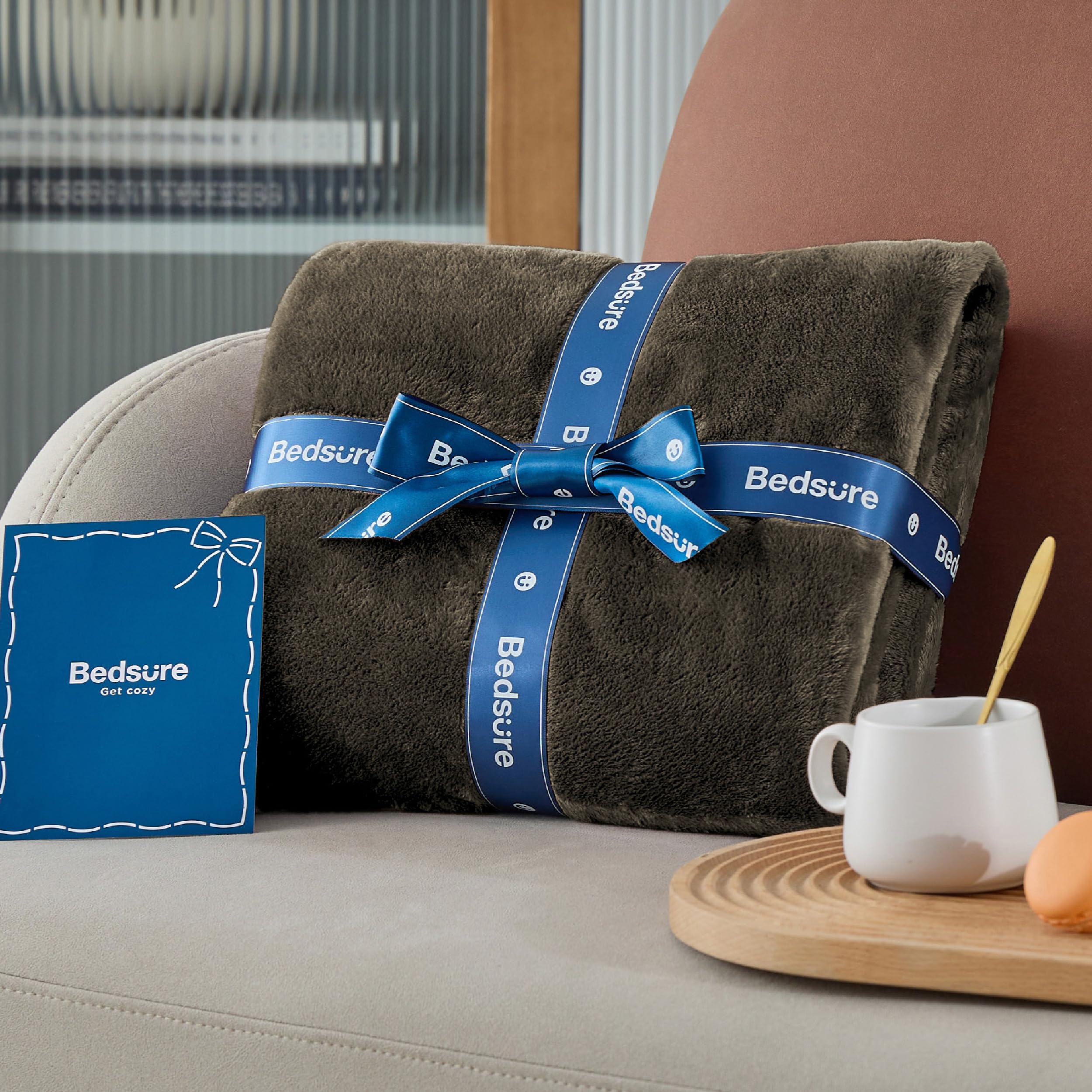 Bedsure couverture pliée et emballée prête à offrir, cadeau pratique
