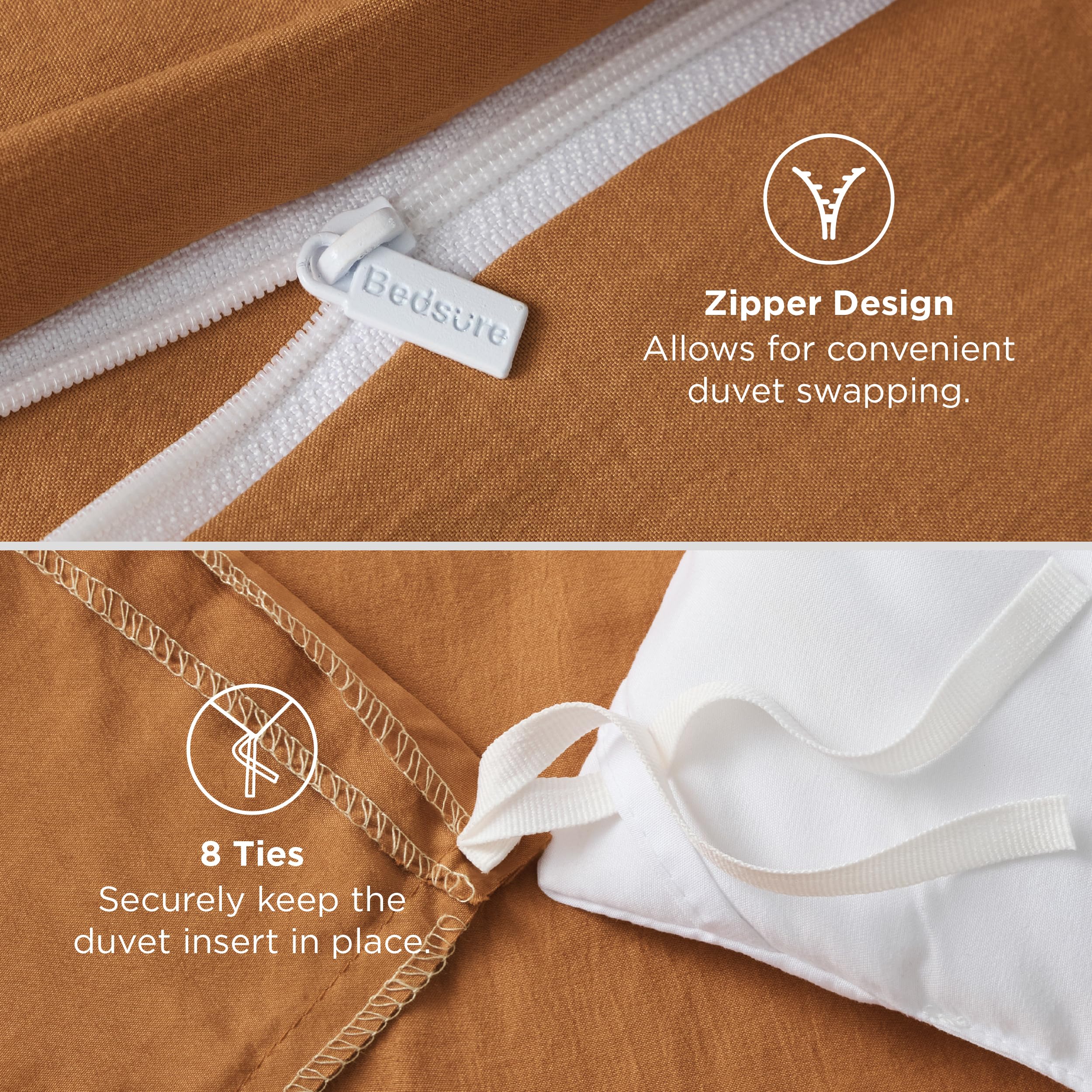 Bedsure détail des surpiqûres garantissant durabilité renforcée