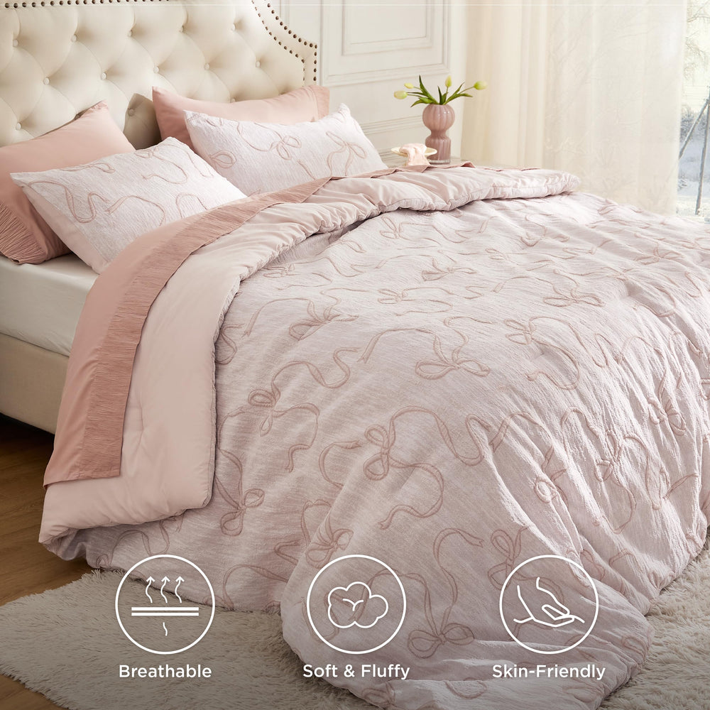 Bedsure gros plan tissage jacquard révélant texture 3D et tenue durable