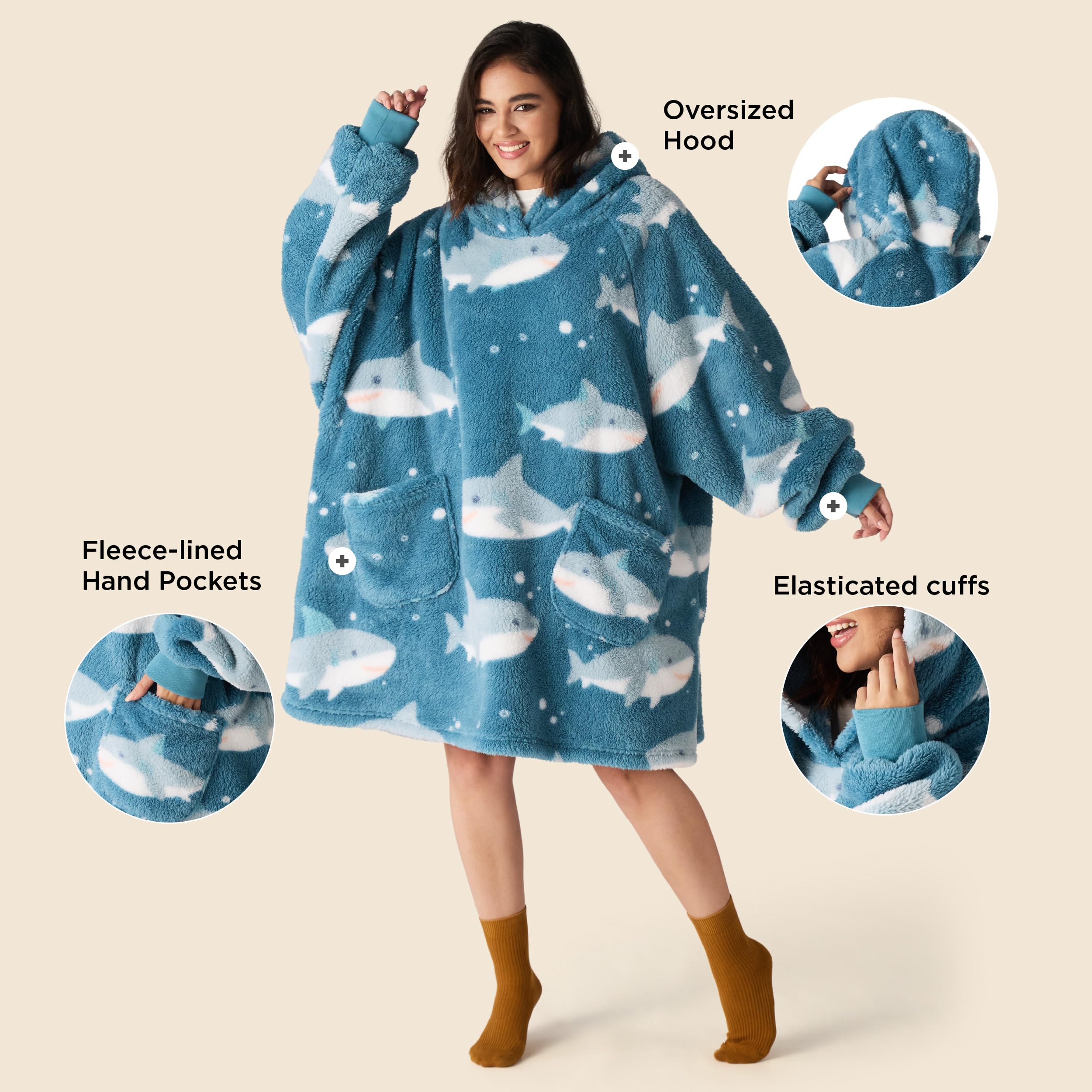 Bedsure gros plan du tissu doux bleu montrant la texture et le confort durable