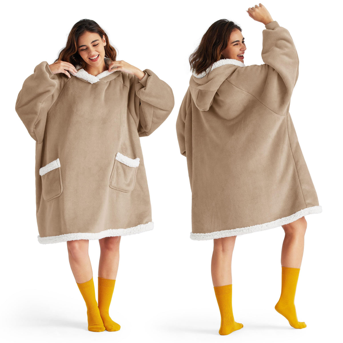 Bedsure hoodie vue avant montrant coupe confortable et chaleur