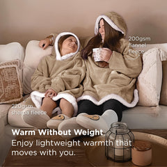 Bedsure hoodie gros plan doublure sherpa doux pour isolation