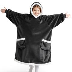 Bedsure hooded blanket enfant face avant montrant chaleur et confort