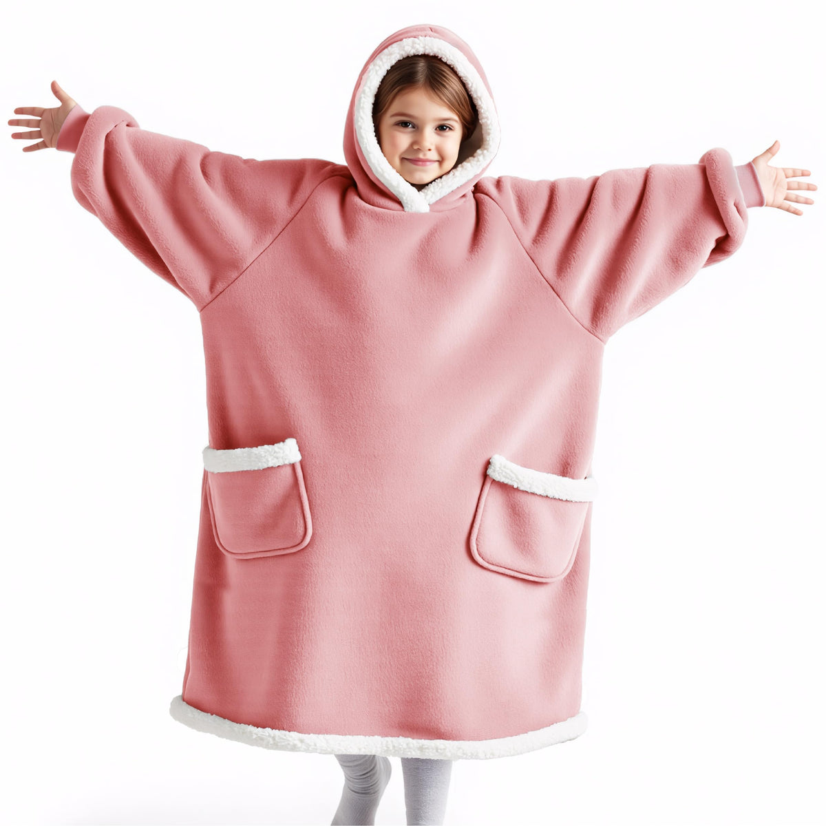 Bedsure hoodie couverture face avant montrant coupe et confort