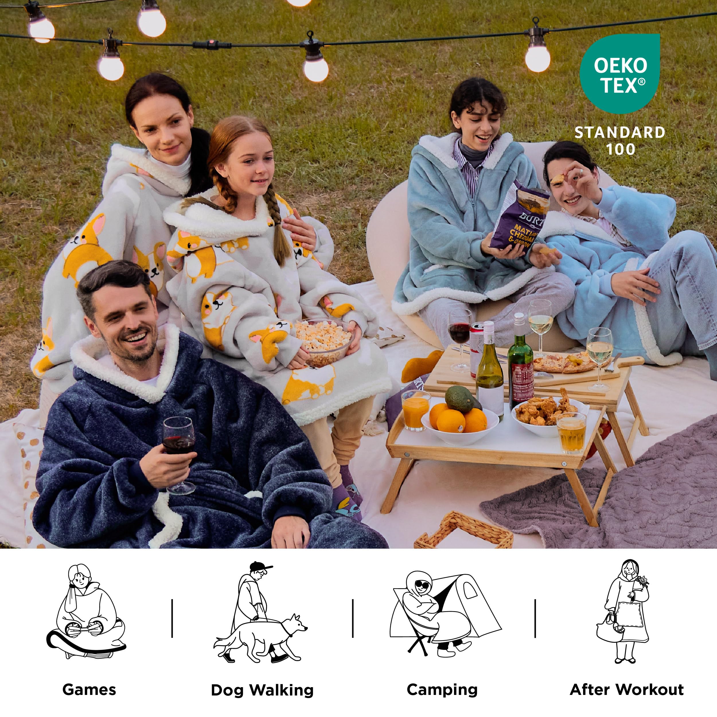 Bedsure hoodie en extérieur soir, polyvalence et protection