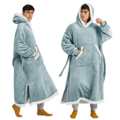 Bedsure hoodie vue face vert clair montrant la coupe oversize et confort