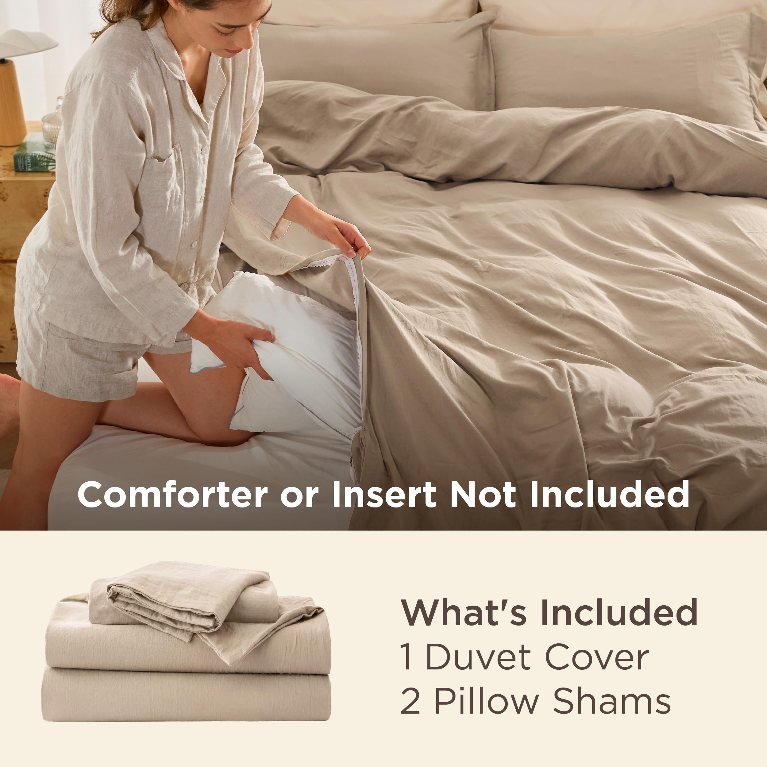 Bedsure gros plan texture coton-like mettant en valeur douceur et confort