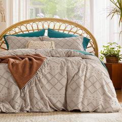 Bedsure housse de couette face avant montrant style boho et harmonie visuelle