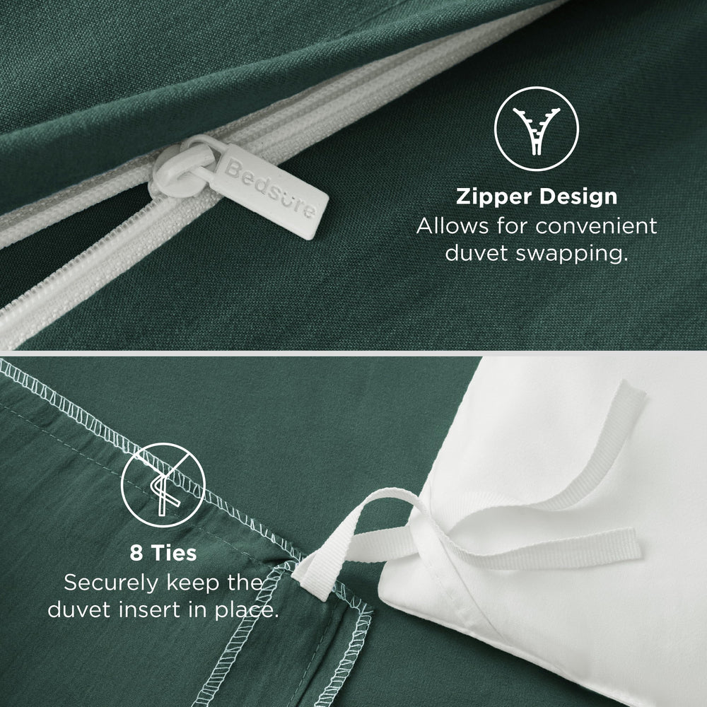Bedsure taie d'oreiller assortie montrant alignement et confort pour dormir
